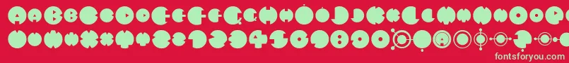 MysteryCircle Font – Green Fonts on Red Background