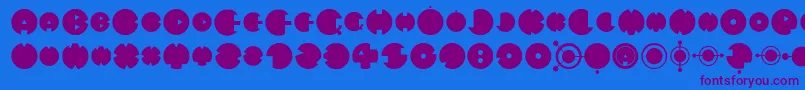 MysteryCircle Font – Purple Fonts on Blue Background