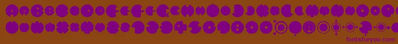 MysteryCircle Font – Purple Fonts on Brown Background