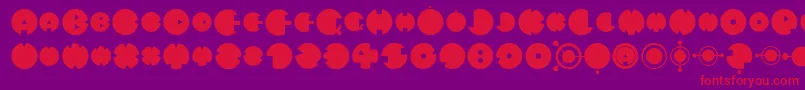 Więcej informacji o czcionce MysteryCircle Czcionka MysteryCircle – czerwone czcionki na fioletowym tle
