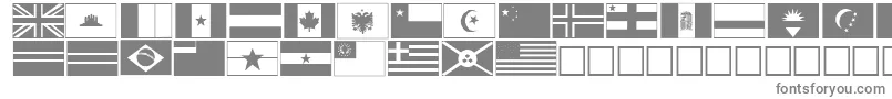 flags Font – Gray Fonts on White Background