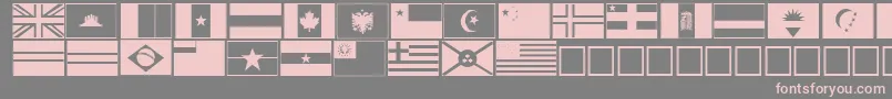 flags Font – Pink Fonts on Gray Background