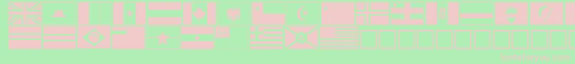 flags Font – Pink Fonts on Green Background