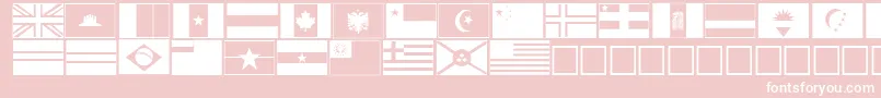 flags Font – White Fonts on Pink Background