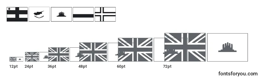 Размеры шрифта Flags (126770)
