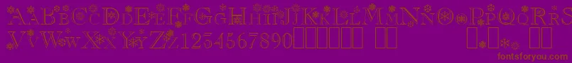 En savoir plus sur la police Flakes Police Flakes – polices brunes sur fond violet