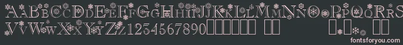 フォントFlakes – 黒い背景にピンクのフォント