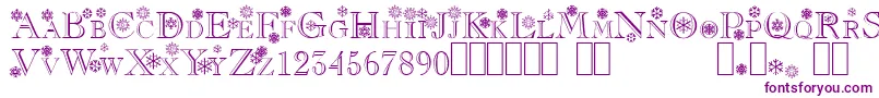 Czcionka Flakes – fioletowe czcionki