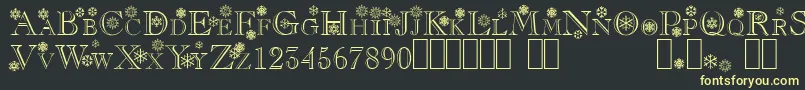 フォントFlakes – 黒い背景に黄色の文字