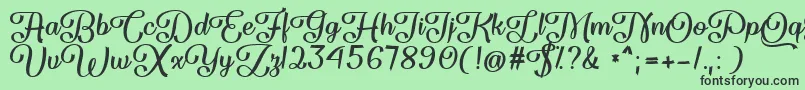 Flame Fetish   Font – Black Fonts on Green Background