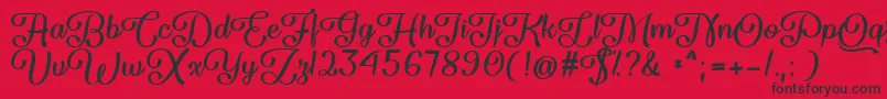 Flame Fetish   Font – Black Fonts on Red Background