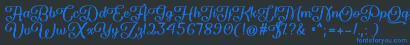 Flame Fetish   Font – Blue Fonts on Black Background