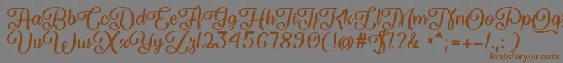 Flame Fetish   Font – Brown Fonts on Gray Background