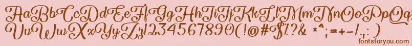 Flame Fetish   Font – Brown Fonts on Pink Background
