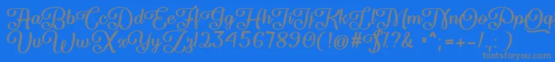 Flame Fetish   Font – Gray Fonts on Blue Background