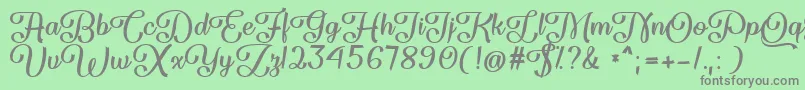 Flame Fetish   Font – Gray Fonts on Green Background