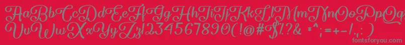 Flame Fetish   Font – Gray Fonts on Red Background