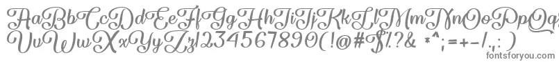 Flame Fetish   Font – Gray Fonts on White Background
