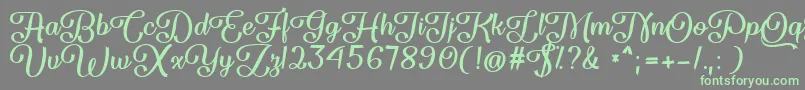 Flame Fetish   Font – Green Fonts on Gray Background