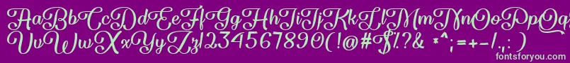 Flame Fetish   Font – Green Fonts on Purple Background