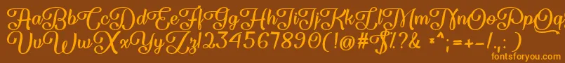 Flame Fetish   Font – Orange Fonts on Brown Background