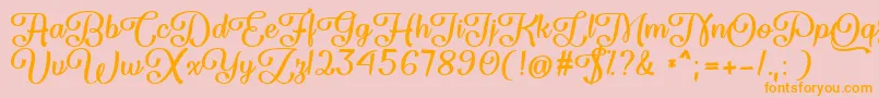Flame Fetish   Font – Orange Fonts on Pink Background