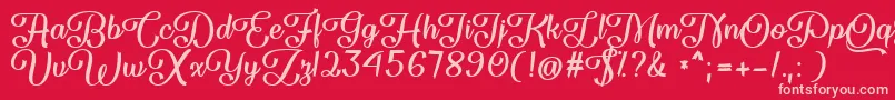Flame Fetish   Font – Pink Fonts on Red Background