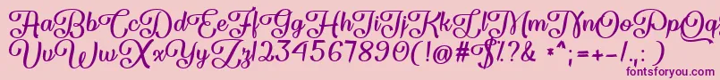 Flame Fetish   Font – Purple Fonts on Pink Background