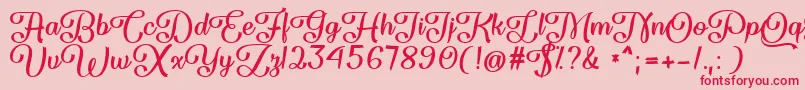 Flame Fetish   Font – Red Fonts on Pink Background