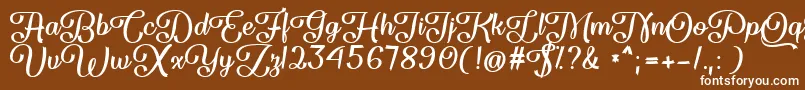 Flame Fetish   Font – White Fonts on Brown Background