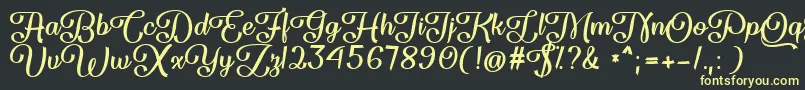 Flame Fetish   Font – Yellow Fonts on Black Background