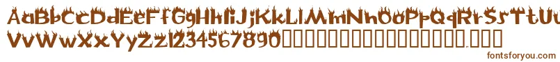 Flame Font – Brown Fonts on White Background
