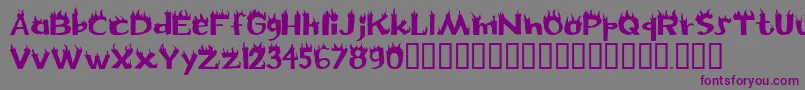 Flame Font – Purple Fonts on Gray Background