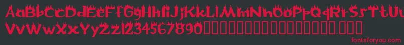 Flame Font – Red Fonts on Black Background