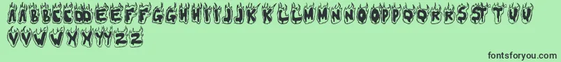 FLAMER Font – Black Fonts on Green Background