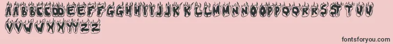 FLAMER Font – Black Fonts on Pink Background