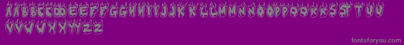 FLAMER Font – Gray Fonts on Purple Background