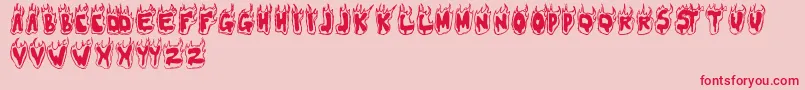 FLAMER Font – Red Fonts on Pink Background