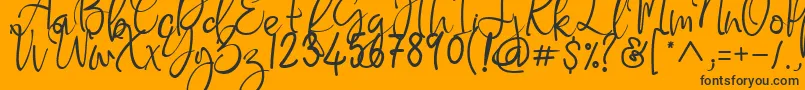 Flaming Carrot Font – Black Fonts on Orange Background