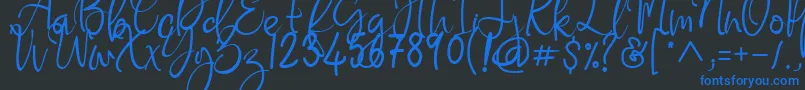 Flaming Carrot Font – Blue Fonts on Black Background