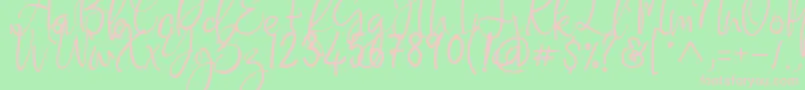 Flaming Carrot Font – Pink Fonts on Green Background