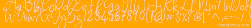 Fonte Flaming Carrot – fontes rosa em um fundo laranja