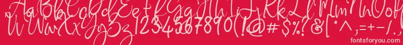 Flaming Carrot Font – Pink Fonts on Red Background