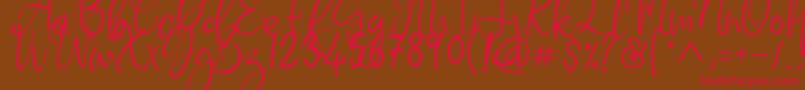 Flaming Carrot Font – Red Fonts on Brown Background