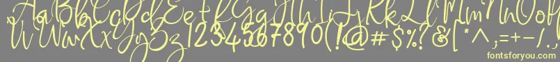 Flaming Carrot Font – Yellow Fonts on Gray Background