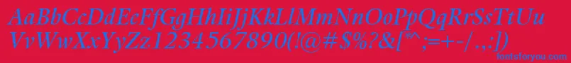 fuente KalixItalic – Fuentes Azules Sobre Fondo Rojo