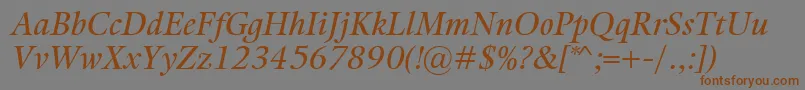 KalixItalic Font – Brown Fonts on Gray Background