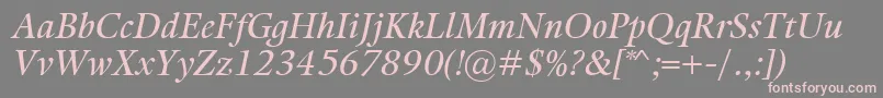 KalixItalic Font – Pink Fonts on Gray Background