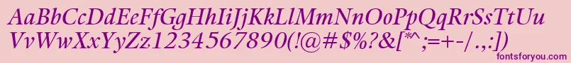 KalixItalic Font – Purple Fonts on Pink Background