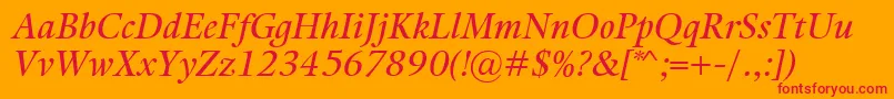 KalixItalic Font – Red Fonts on Orange Background